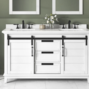 White Ernest 60 in. Double Vanity