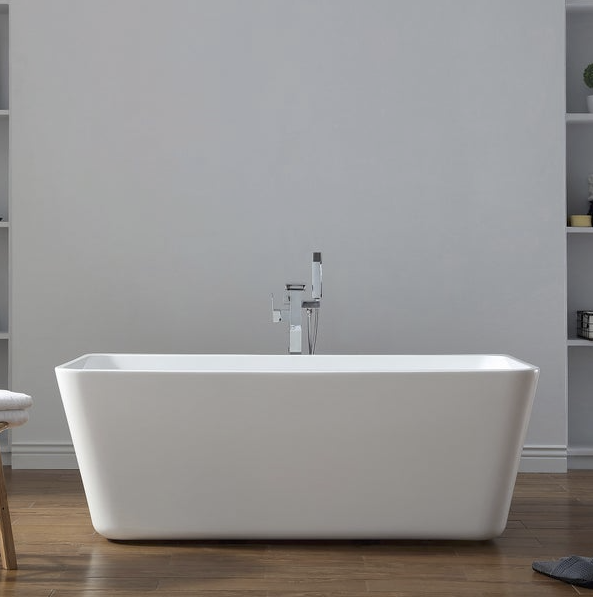 Vega 63" Freestanding Bathtub with Center Drain