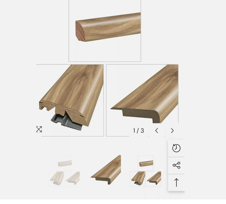 Millport Hickory Floor Molding 1/4 round, multifunctional transitional