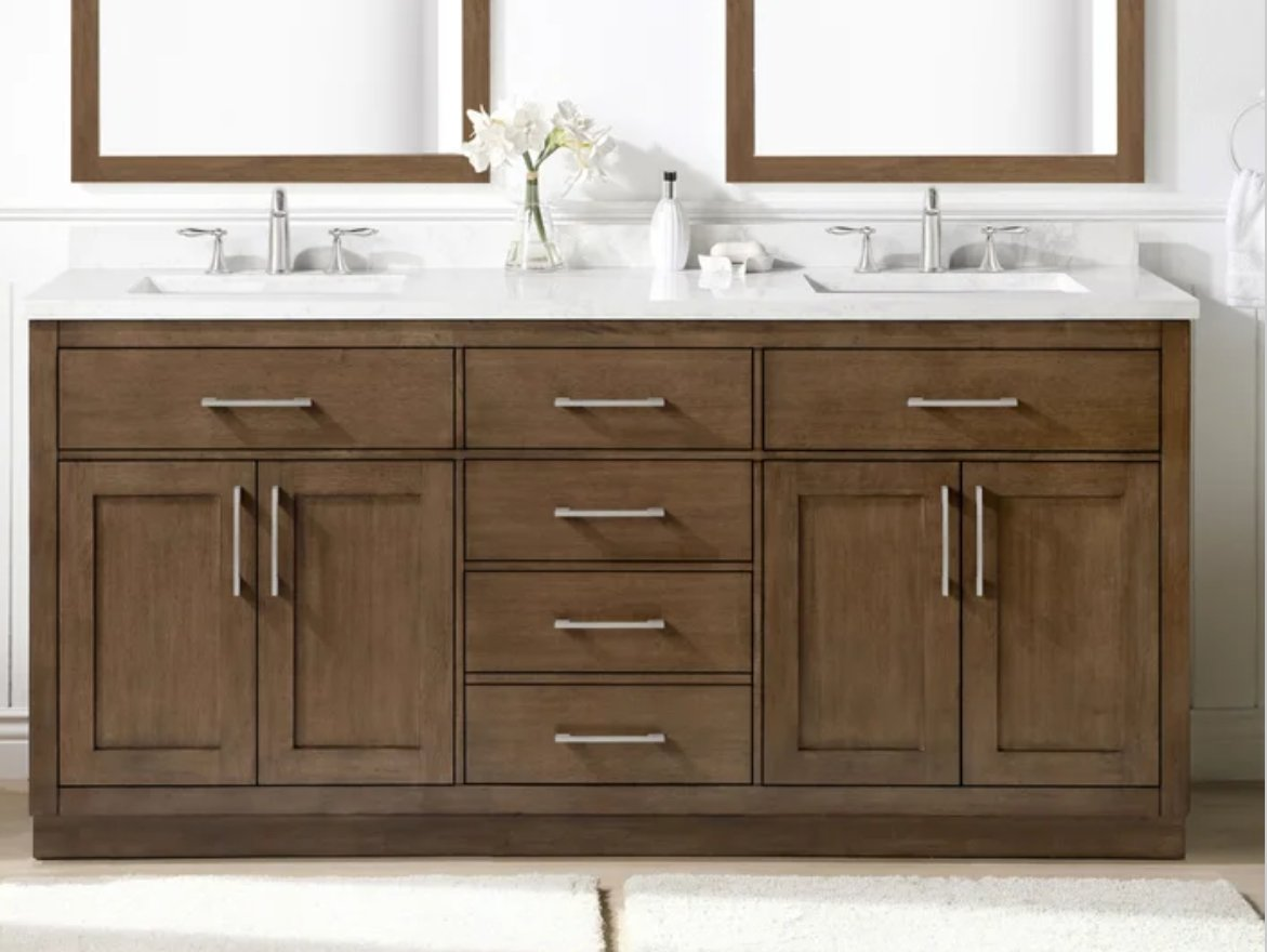 Alonso Bath Vanity in Brown 72 inch