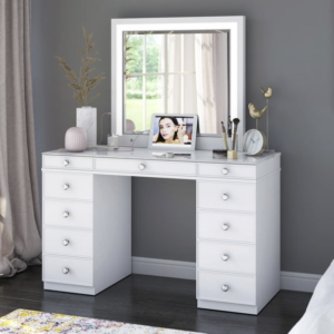 Alexandra Vanity Table with LED Lighted Mirror