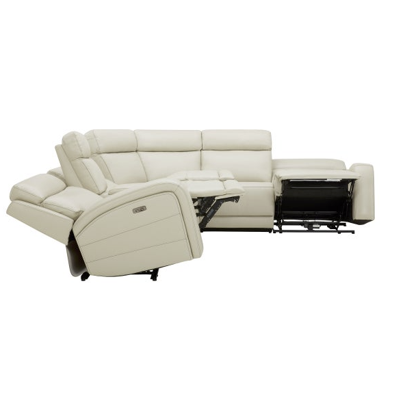 Gearhart 6 Piece Leather Power Reclining Sectional With Power Headrestsnull