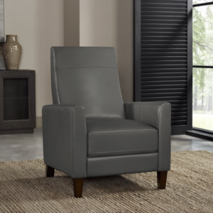 Ridgefield Leather Pushback Recliner | Gray or Brown