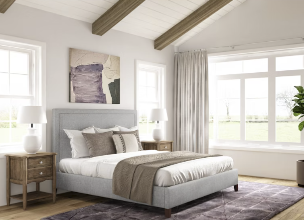 ART Furniture Bedroom Weldon 5/0 Upholstered Headboard | Queen