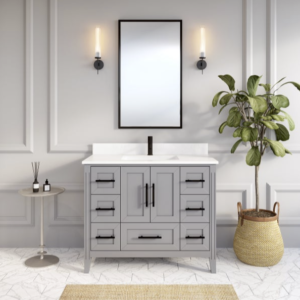 Hudson Gray Bath Vanity 60 inch single sink