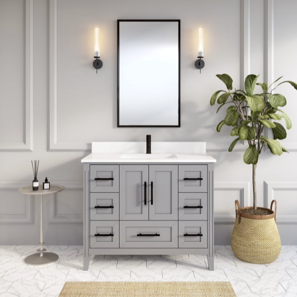 Hudson Gray Bath Vanity 60 inch single sink