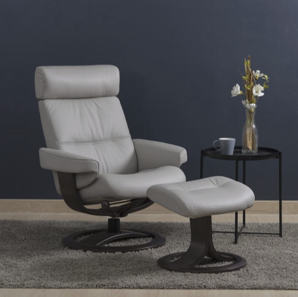 Oslo Leather Recliner & Ottoman