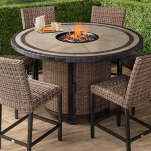 Anderson 7-piece Fire Outdoor Dining Patio Set