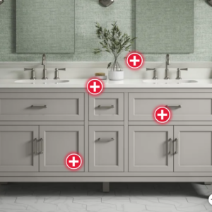 Tellin Bath Vanity in Gray 72"