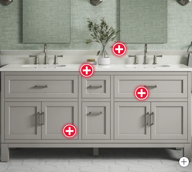 Tellin Bath Vanity in Gray 72"