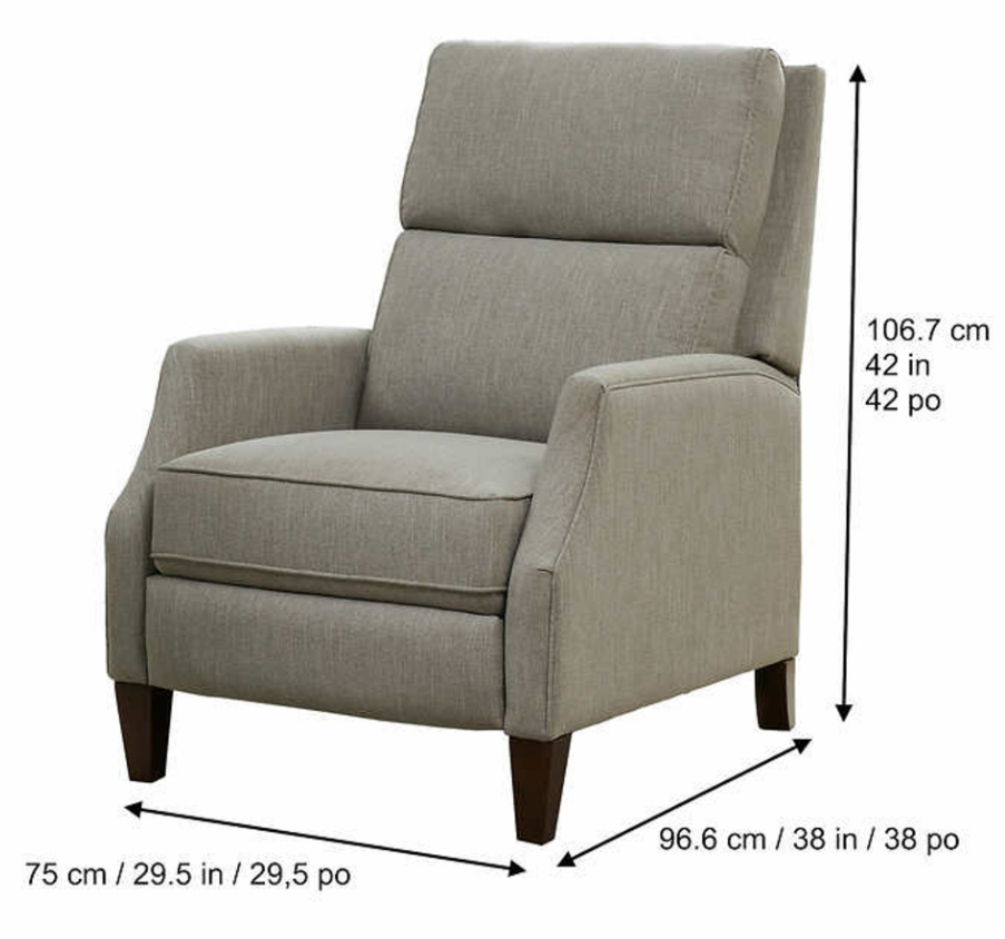 Tiegan Fabric Pushback Recliner