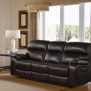 Fallon Leather Power Reclining Sofa with Power Headrests