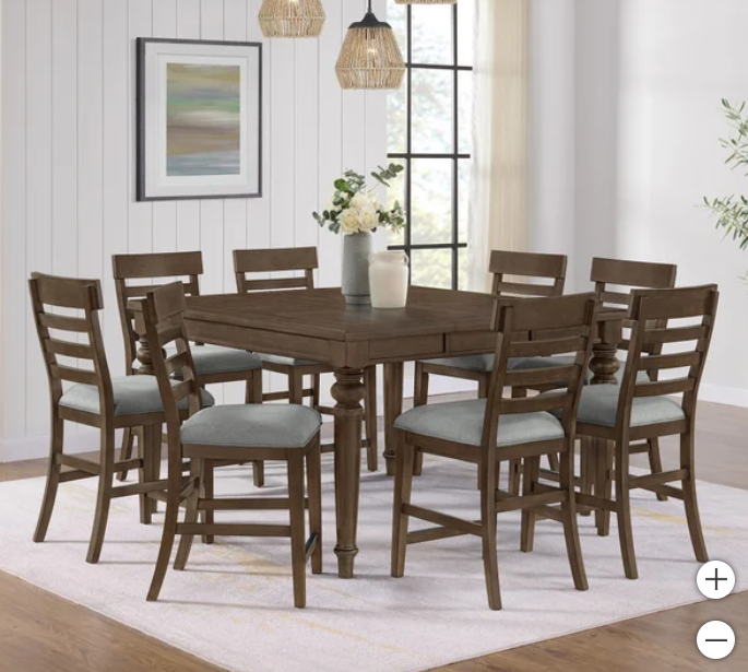 Concord 9-piece Counter Height Dining Table Set