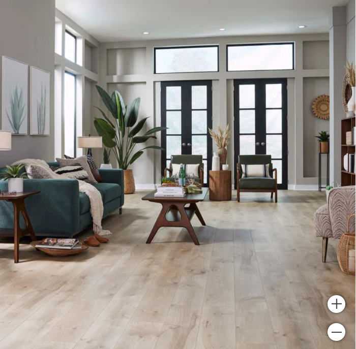 Walker Creek Oak 7.5in Waterproof PVC-Free Resilient 10MM Plank Flooring