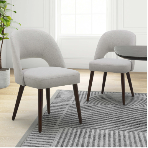 Lilah Fabric Dining Chair, 2-pack Gray