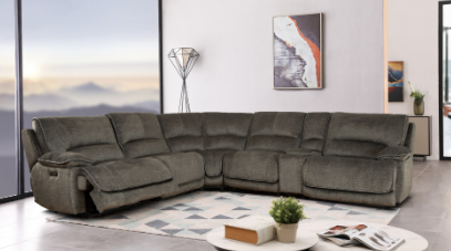 Redding 6-piece Fabric Power Reclining Sectional with Power Headrest