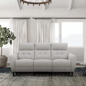 Alpendale Fabric Power Reclining Sofa with Power Headrests
