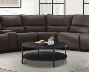 Brower L-Shaped Power Reclining Sectional with USB Charging, Storage Console, and Suede-Like Fabric