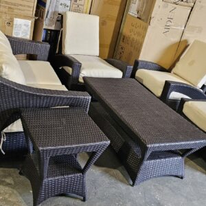 Joshitt 6 piece Woven Wicker Outdoor Patio Set