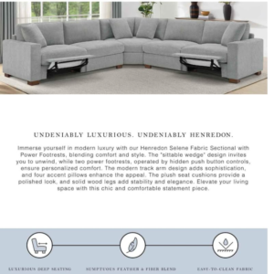 Selene 3-piece Sectional with Power Footrests