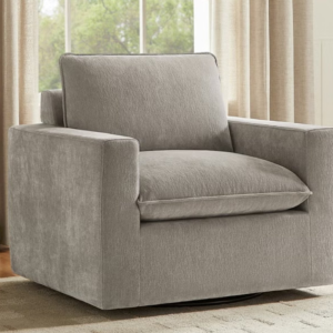 Sereen Fabric Swivel Accent Chair, Taup